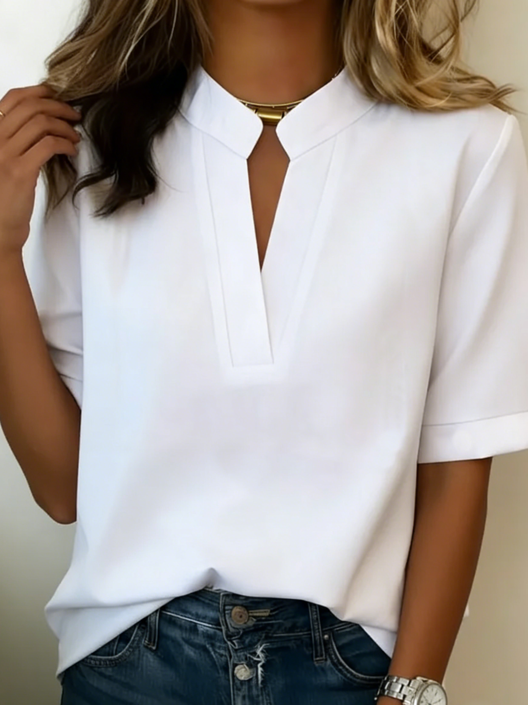 Alessia | Camisa relaxed de manga corta