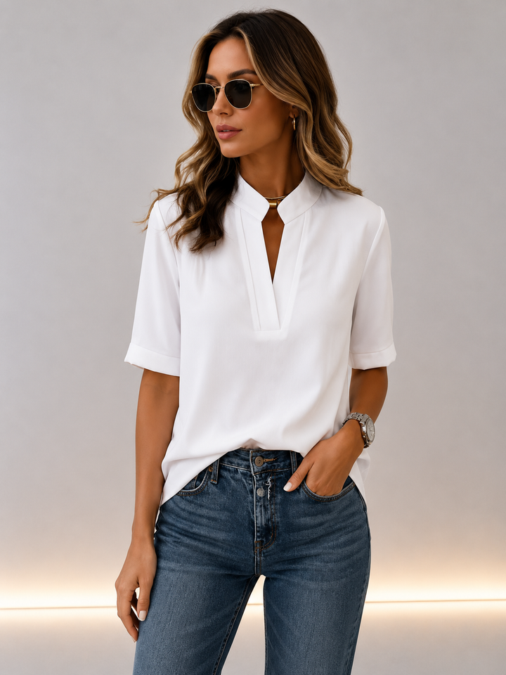 Alessia | Camisa relaxed de manga corta